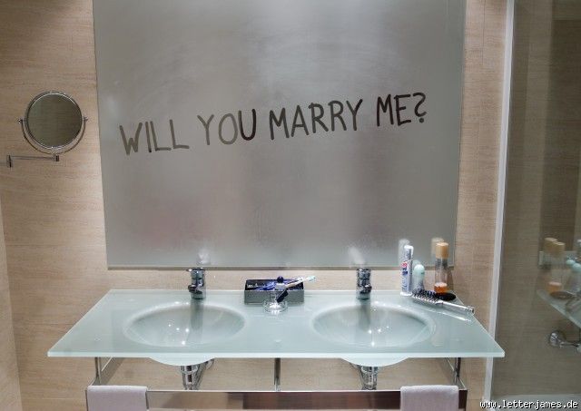 pedir matrimonio en el espejo